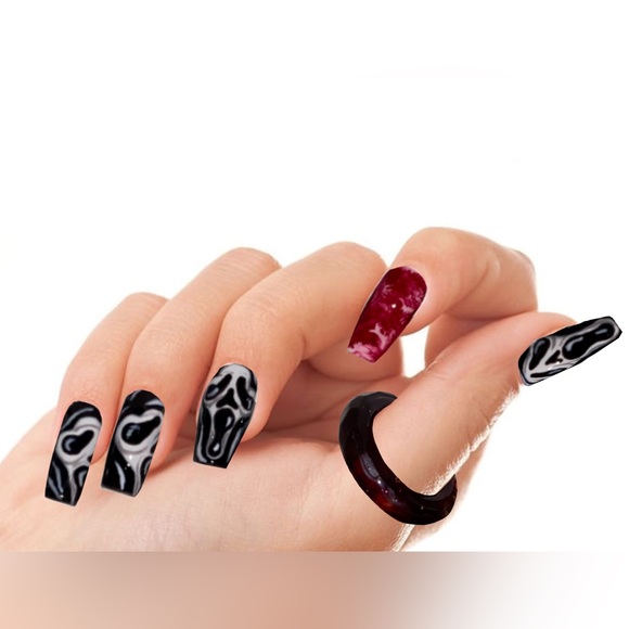 Handmade press on nails. Halloween. 20 pc. - Picture 3 of 9